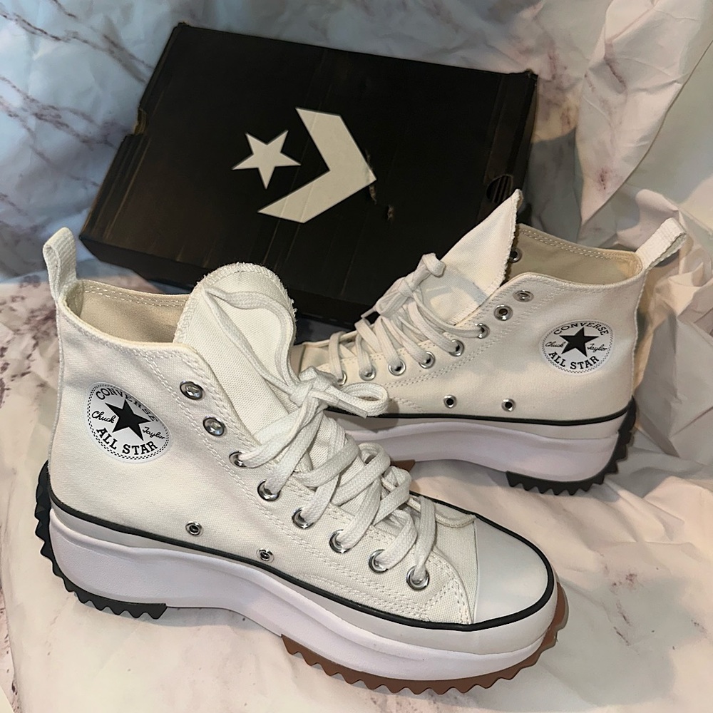 Converse Women's White Platform Sneakers